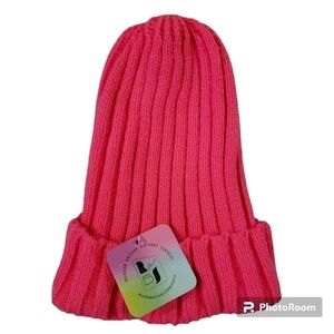 RAINBOW UNICORN BIRTHDAY SURPRISE FREY RIBBED BEANIE NWT